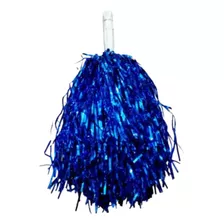 Pompom Metalizado Cor Azul Líder De Torcida Festa Esporte