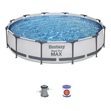 Piscina Steel Pro Max Gris 3.66mx76cm Pool Set Bestway