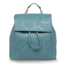 Mochila Mediana Cloe Para Mujer De Cerrado Por Jareta Color Azul Marino