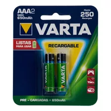 Pila Varta Pack X2 Recargable Aaa 650mah