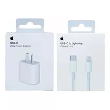 Cargador iPhone 20w Carga Rápida + Usb-c A Lightning