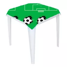 5 Toalhas De Mesa De Tnt Futebol Campo - 70x70cm