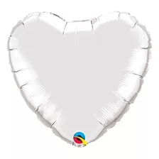 Balão Coração Prata - 36 Polegadas - Qualatex #126659