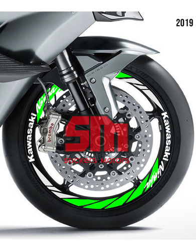 Stickers Reflejantes Y Nen Para Rin De Moto Kawasaki Ninja  Foto 9