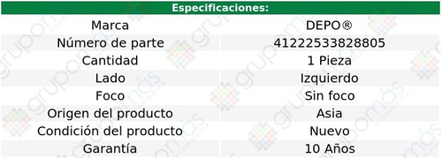 Calavera Izq S/foco Peugeot 307 05 Al 07 Depo Foto 4