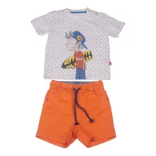 Conjunto Bebe Niño Naranja Pillin (pvw806nar)