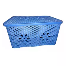 Cesta Cesto Canasta Caja Organizadora Con Tapa Set X3 Closet