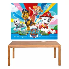 Banner Painel Festa Patrulha Canina 1,5x1m Personalizo Nome