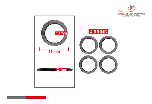 Kit Para Inyector Nissan Pick Up 2.4 1997 1998 1999 (4 Jgos) Foto 5