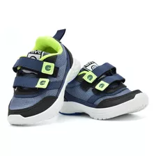 Zapatilla Deportiva Azul Con Velcro Camayo Niños Rave