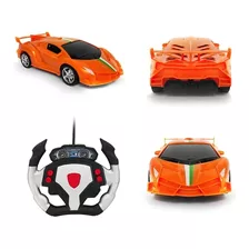 Carrinho Controle Remoto Lamborghini Racing Speedcar Car 507 Cor Laranja