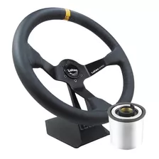 Volante Automobilismo Lotse Wrc ( Couro / Amarelo / 350 Mm )