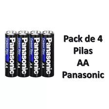 Pila Aa Panasonic Paquete 4 Piezas Original Carbón