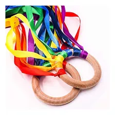 Fnt Creative Waldorf Hand Kite Set Rainbow Ribbon Juguetes S