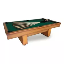 Mesa De Billar Diversiones Bago California De 264cm X 147cm X 80cm Color Negro Con Superficie De Juego De Piedra Pizarra, Paño Verde