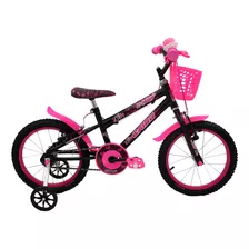 Bicicleta Infantil Aro 16 Feminina Com Rodas Buzina E Cesta