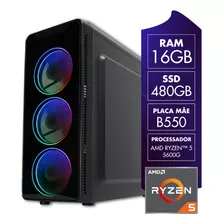 Pc Gamer Ryzen 5 5600g 16gb Ssd 480gb Certox Stream 1037