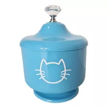 Urna P/ Cinzas Pet Gato Cremação Funeral - Azul