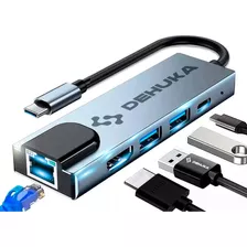 Adaptador Hub Usb C A Hdmi Compatible Macbook Pro Air Mac Dehuka