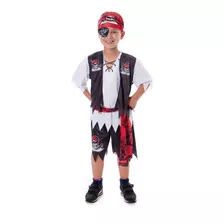 Fantasia De Pirata Infantil,caribe,jack Sparrow, Kit 6 Peças