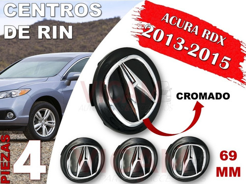 Kit De Centros De Rin Acura Rdx 2013-2015 69 Mm (negro) Foto 2