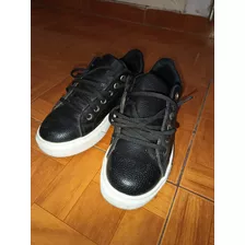 Zapatillas Negras Ecocuero