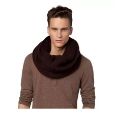 Cachecol Feminino Masculino Tendencia Moda Outono Inverno Cor Marrom-escuro Desenho Do Tecido Tricot Tamanho Único Adulto