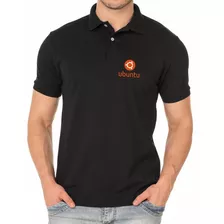 Camisa Polo Sistema Ubuntu Linux Bordado Peito