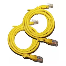 100x Patch Cord Cat5e 1,5m Amarelo 100% Cobre Homologados