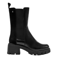 Bota Cuero Mujer Bruno Rossi Bh028 Negro 