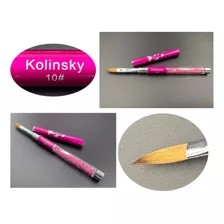 Pincel Kolinsky Para Acrílico Uñas Postiza Numero #10