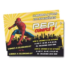 Invitación De Hombre Araña, Tarjeta Spiderman Imprimible