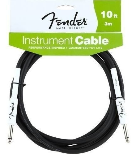 Cable Fender Para Instrumento Guitarra Bajo 3 Metros