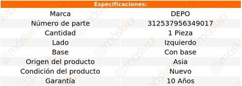 Faro Niebla Izq C/base S/foco Toyota Hilux 16/19 Depo Foto 4