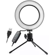 Iluminador De Led C/ Tripe Ring Light Usb 16cm 3500k A 5500k