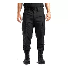 Pantalón Táctico Cargo Gabardina Negra Rerda T:34-48