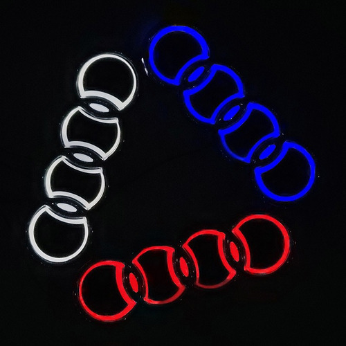 Luz Led Con Logotipo De Coche Para Audi 5d, 18 X 5,8 Cm Foto 2