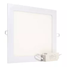 Plafon Led 18w Branco Frio Quadrado Embutir