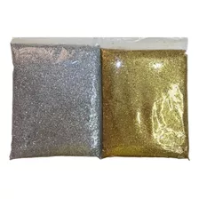 Glitter Brocal Prata Dourada 2 Pct De 250g Cd Cor Prata E Dourado