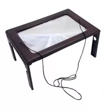 Lupa De Leitura Suporte Mesa Pescoço Ampliação 2.5x 6 Leds