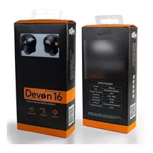 Fone De Ouvido Santo Ângelo Devon 16 Dinâmico In Ear