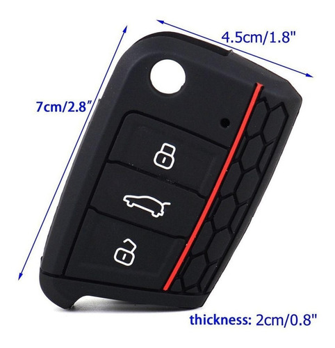 Funda Silicon Llave Auto Jetta Tiguan Vento Vw Beetle Seat Foto 5