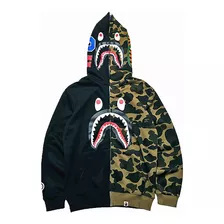 Sudadera Bape Shark Capucha Hecha En Poliéster 3 Colores