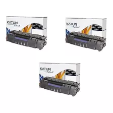 3x Toner Compativel Q7553a 53a P2014 P2015 M2727 Q7553 Katun