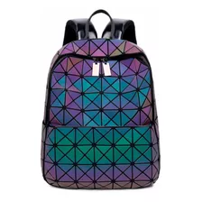 Mochila Geométrica Tornasol Backpack Luminosa Holográfica 01