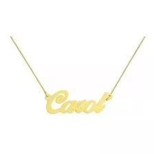 Gargantilha Colar Com Pingente - Nome Carol - Banho Ouro 18k