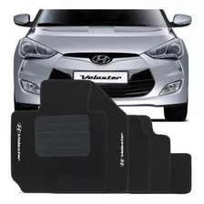 Tapete Carpete Preto Bordado Hyundai Veloster 2011 2012 2013