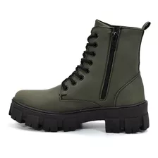 Bota Coturno Feminina Tratorado Verde Militar Original Dubuy