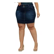 Saia Jeans Plus Size Com Lycra Modinha Destroyed Do 46 Ao 60