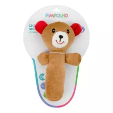 Chocalho De Pelucia Bichinho Pimpolho Cor Urso